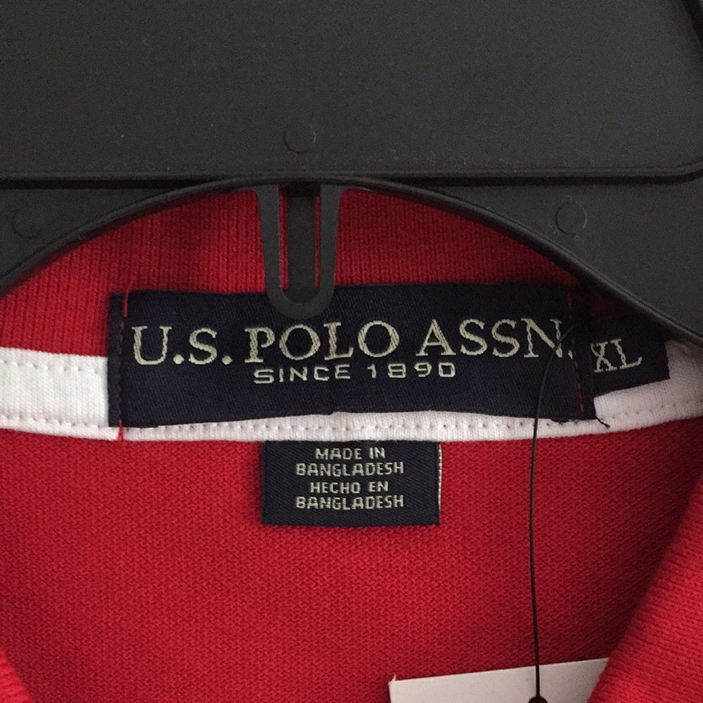 USPA Polo Shirt Red Short Sleeve XL - Picture 7 of 10